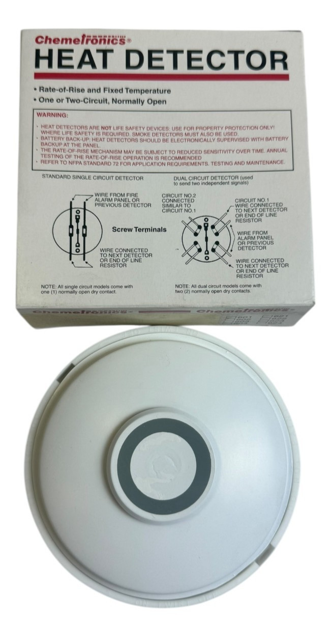 Chemetronics CC-602 Heat Detector Rate of Rise 200°F Fire Alarm W34-Y09F