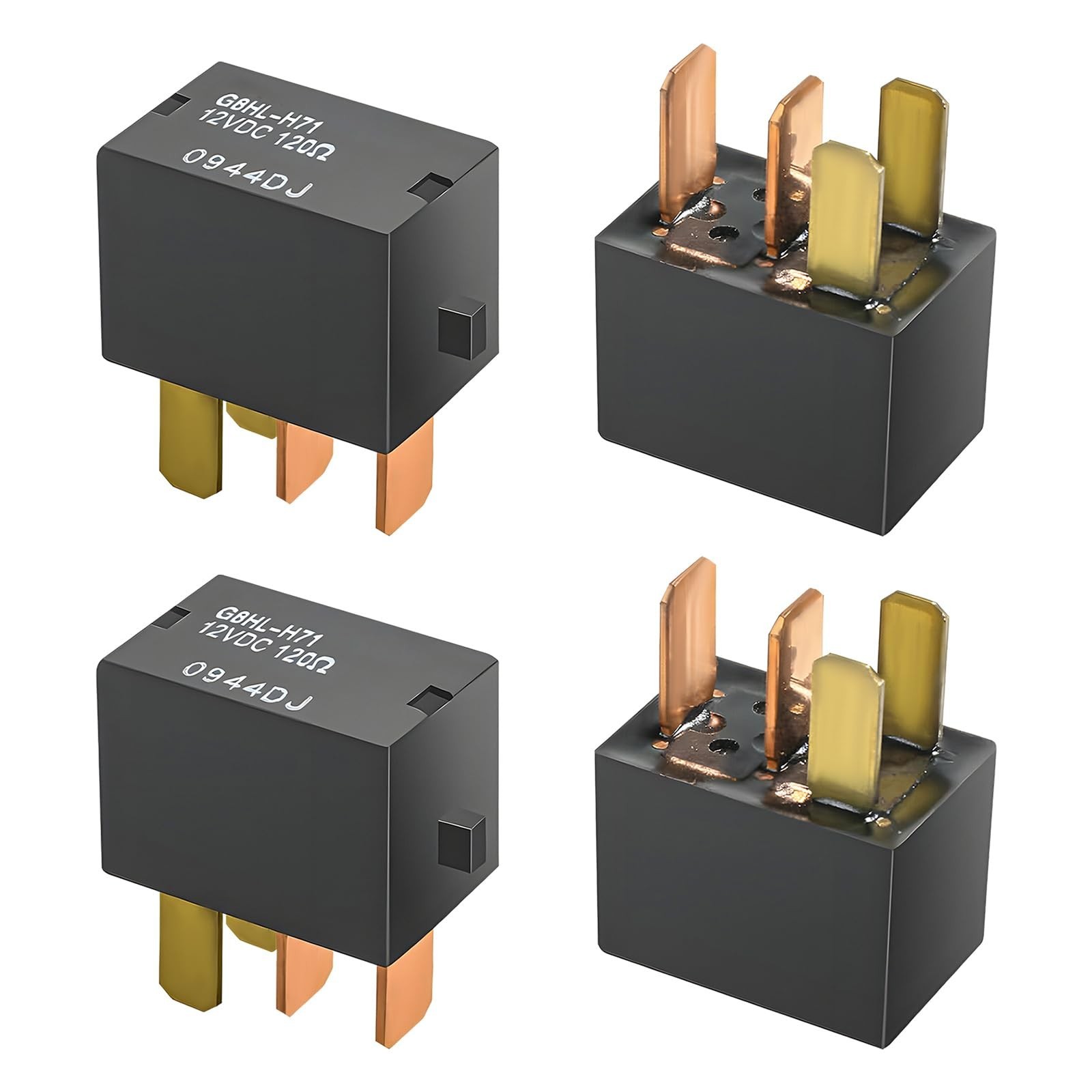 KVAEY 2 PCS Car AC Relay, G8HL-H71 4 Pin Multiple Use Power Relay Assembly Fa…