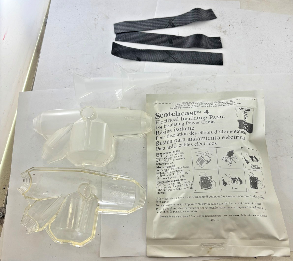 3M Scotchcast 90-B1 Wye Resin Splicing Kit Electrical Cable Splice Kit Industria