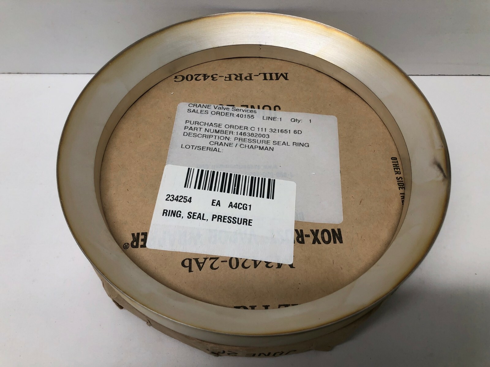 NEW OLD STOCK! CRANE CHAPMAN PRESSURE RING SEAL 146382003