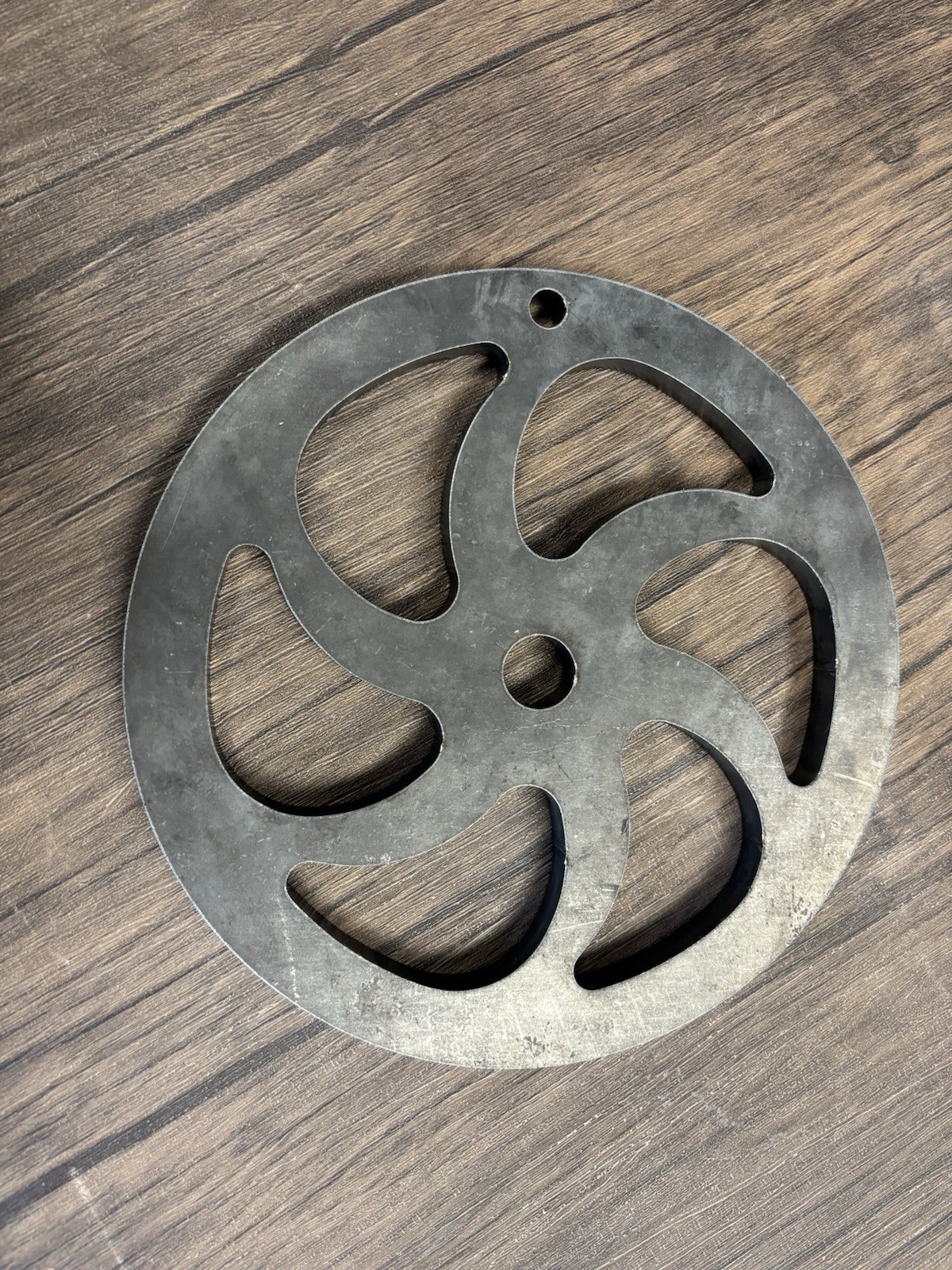 9” OD Hand Wheel Laser Cut From 1/2” Steel Plate