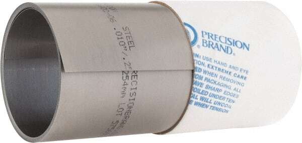 Shim Stock: 0.01” Thick, 100” Long, 6″ Wide, 1010 Low Carbon Steel