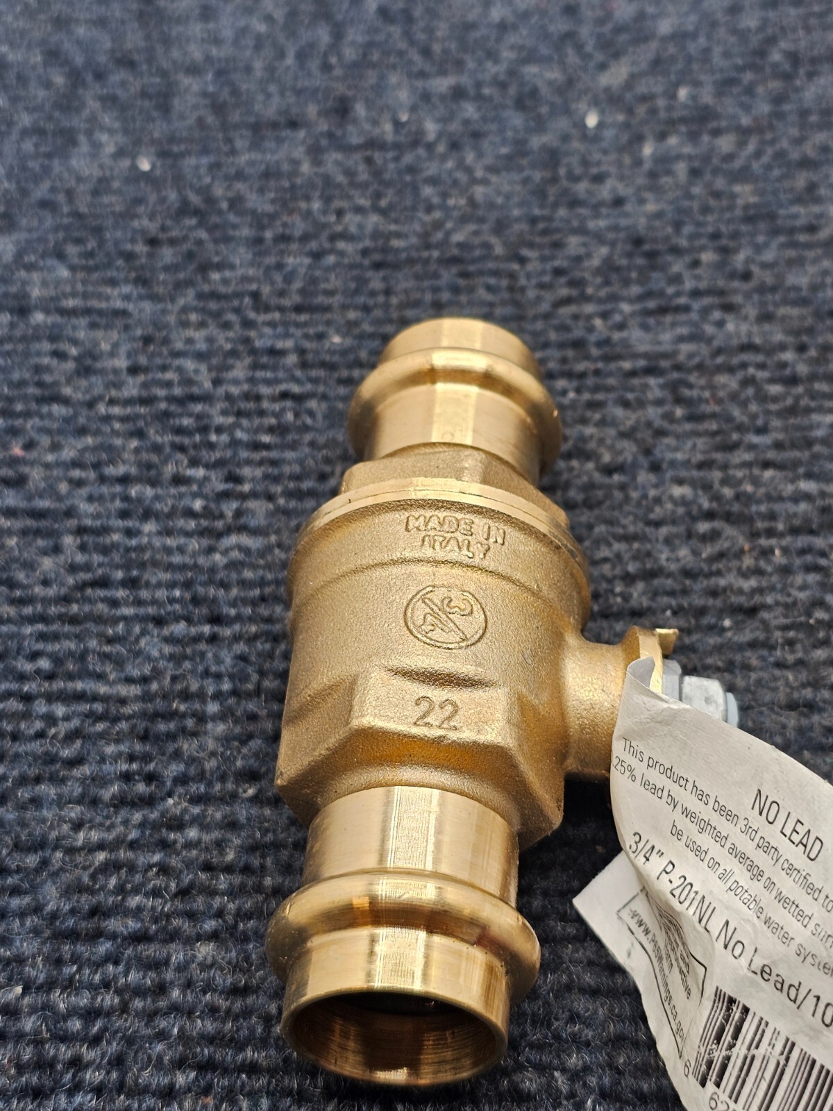 Legend Valve 101-204NL 3/4″ P-201NL Brass Press Fitting NPT Connection