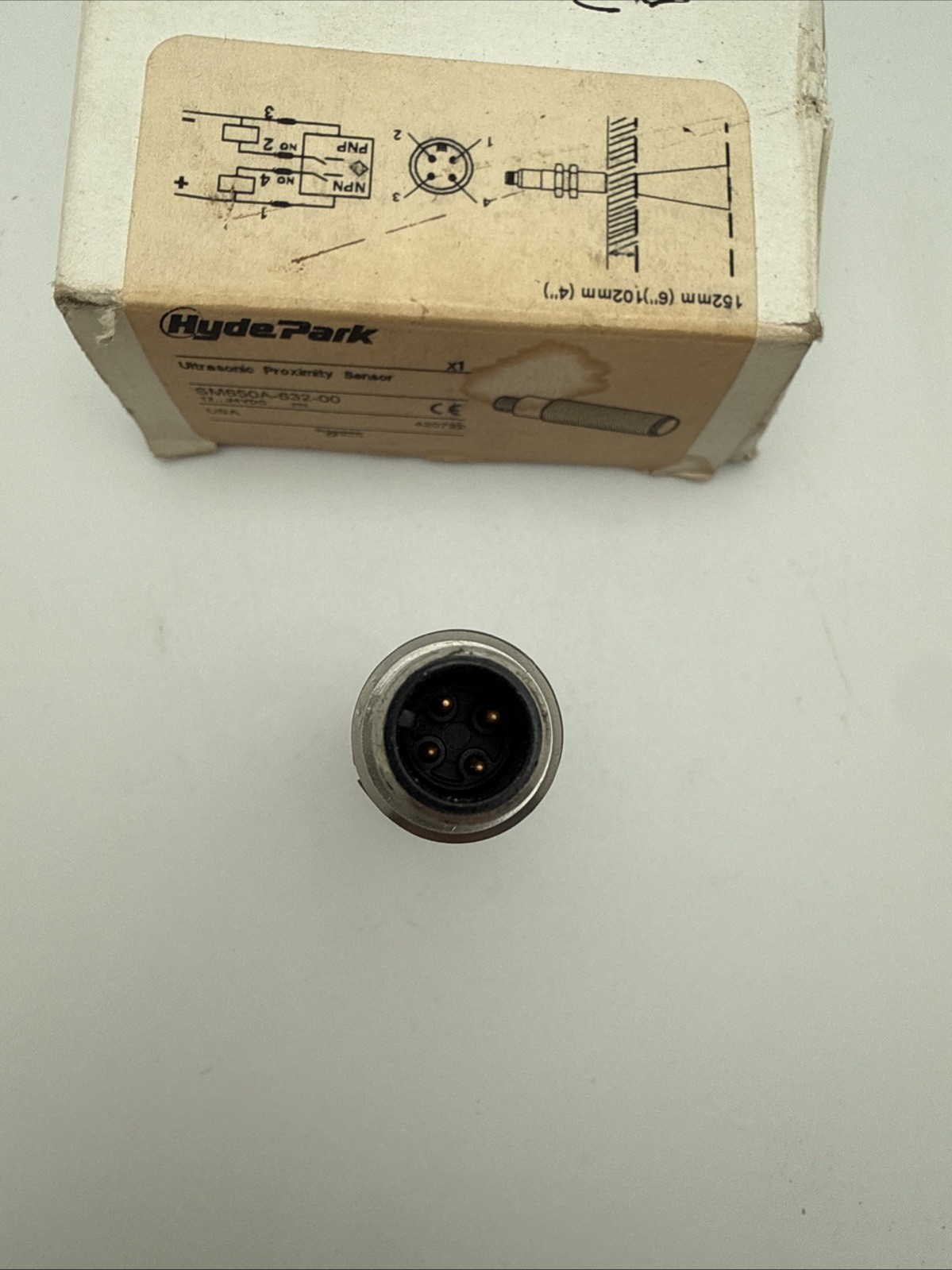 NEW HYDE PARK SM650A-632-00 ULTRASONIC PROXIMITY SENSOR 12-24VDC
