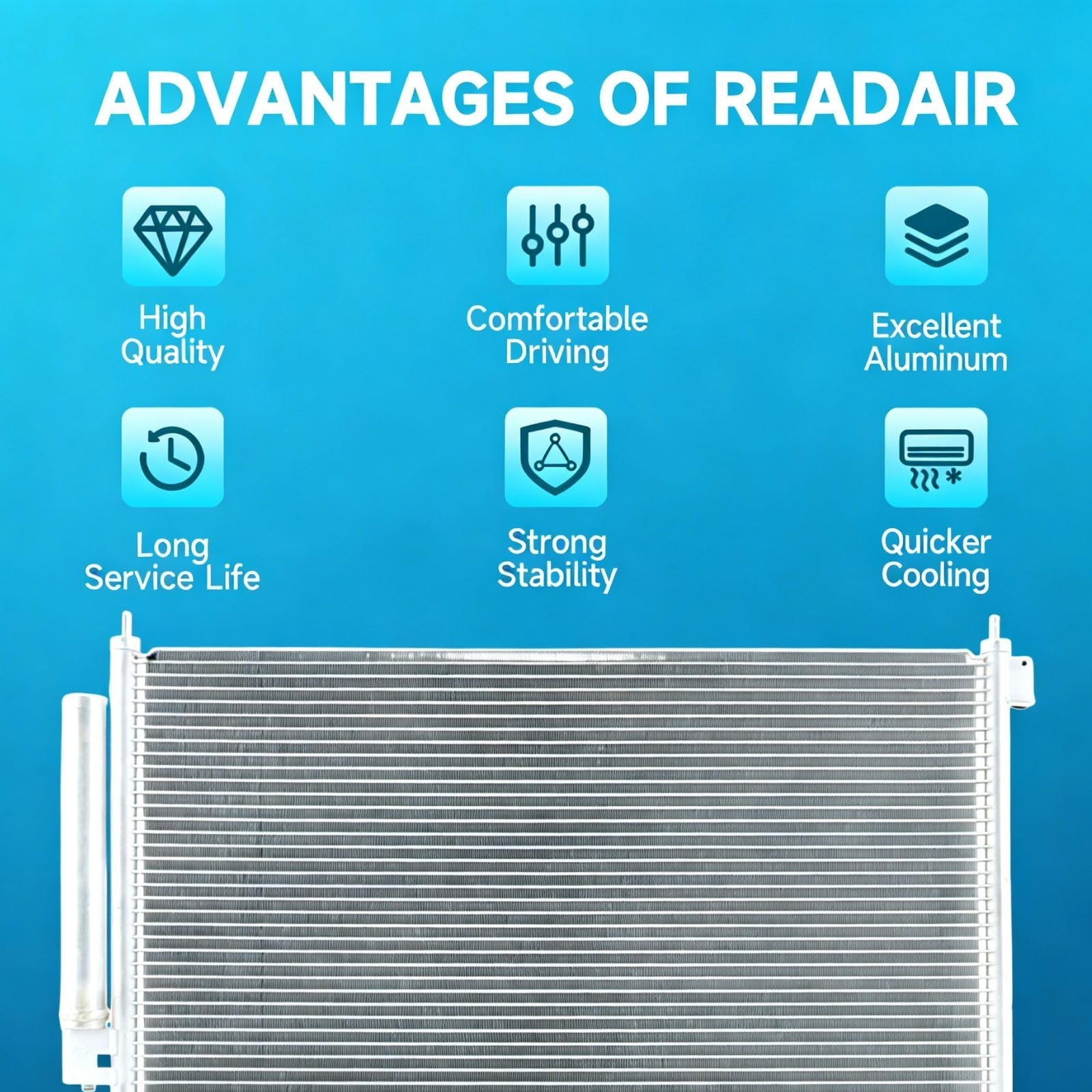 A/C Condenser Fits for Cadillac Escalade 1999-2000; for Chevrolet GMC C1500 S…