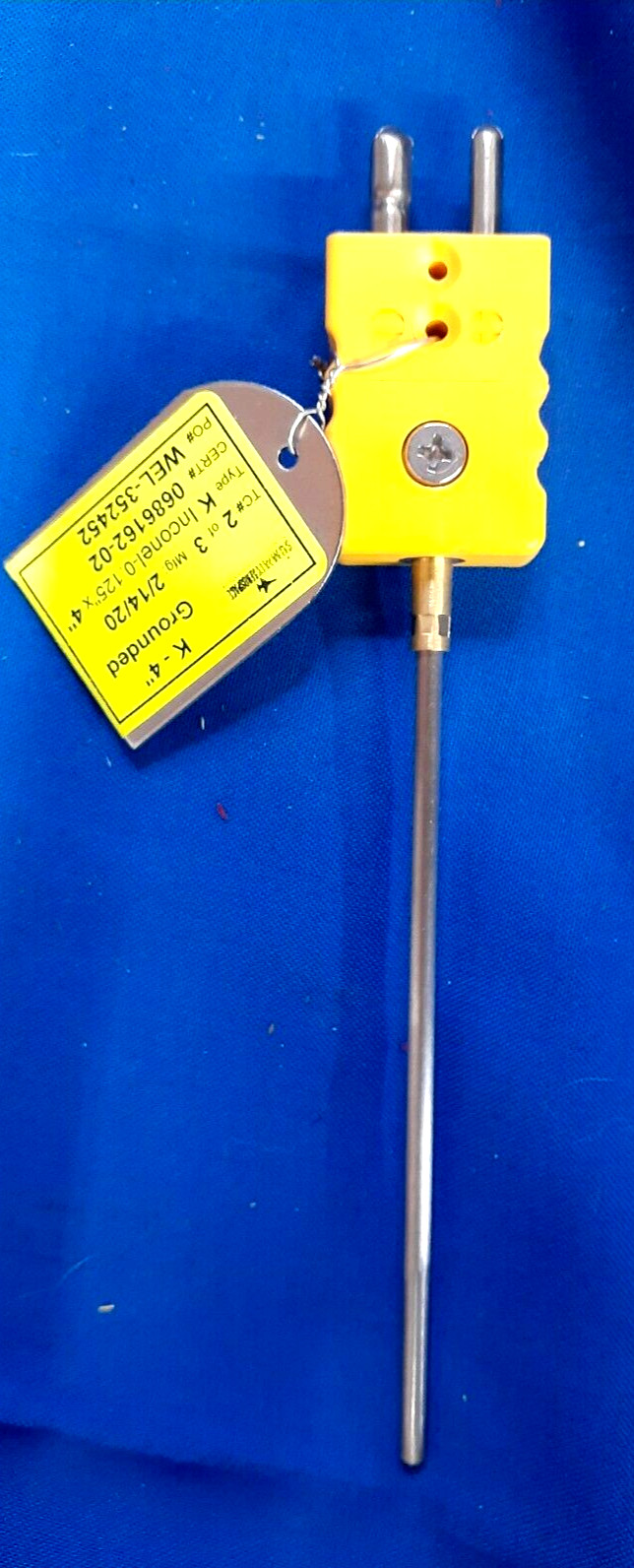 SUMMIT AEROSPACE TYPE K INCONEL THERMOCOUPLE WEL-35242 DIA: 0.125″ LENGTH: 4″