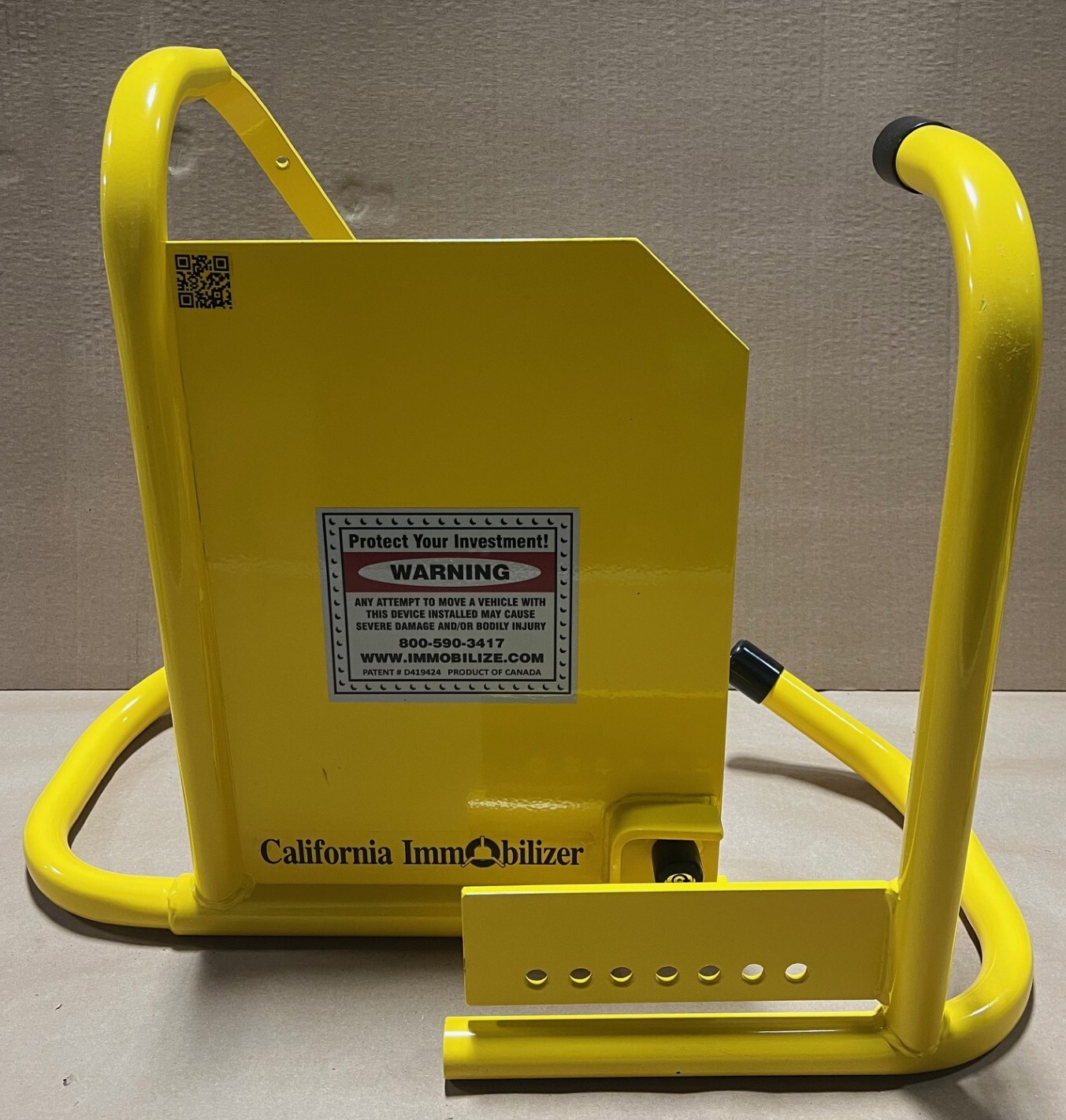 CALIFORNIA IMMOBILIZER CI00503 WHEEL CLAMP, TYPE B, WITH KEYS, 39C426, NEW!