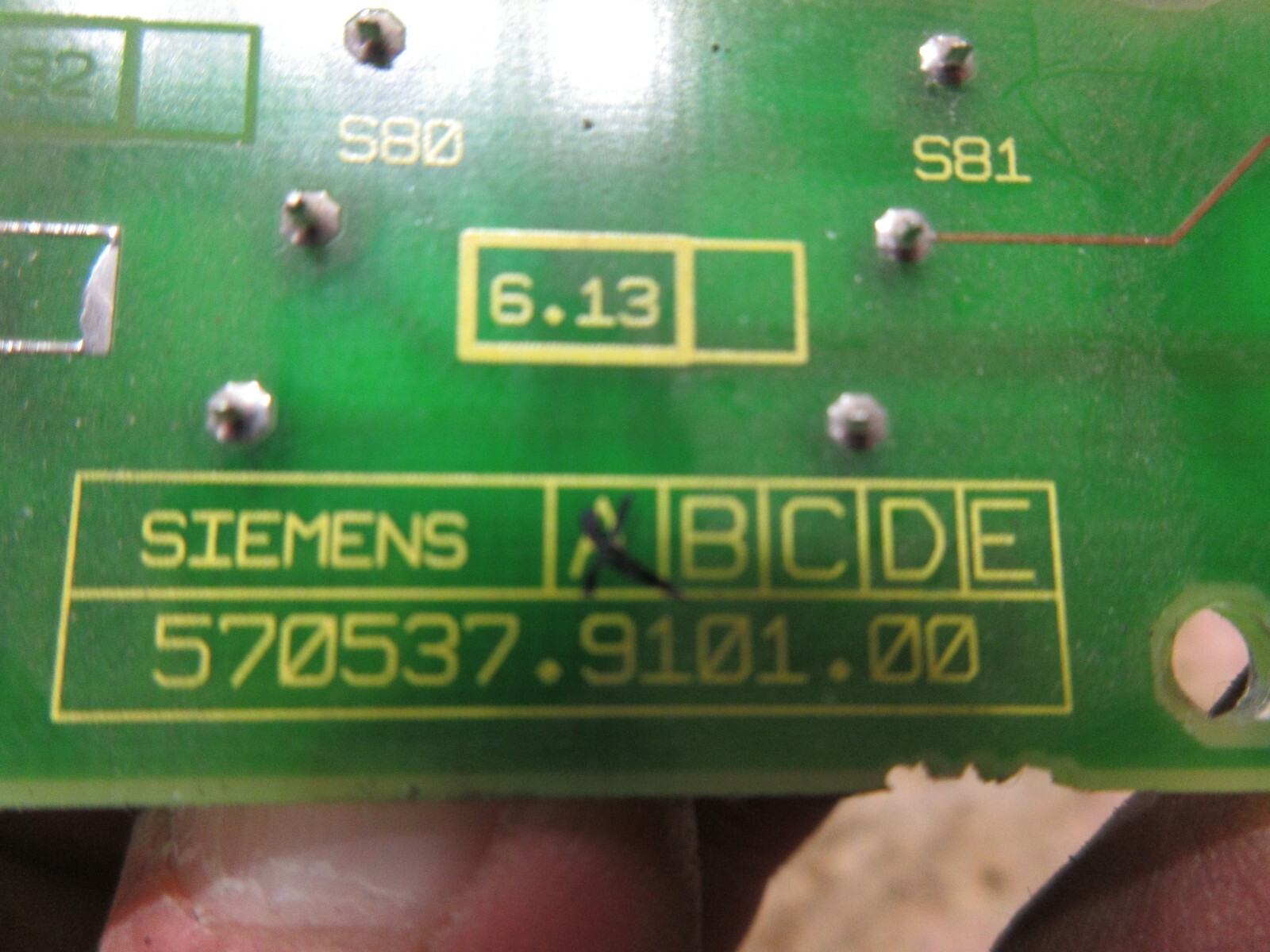 SIEMENS CIRCUIT BOARD 570537.9101.00 T-K2545 94V-0 570537.0002.00