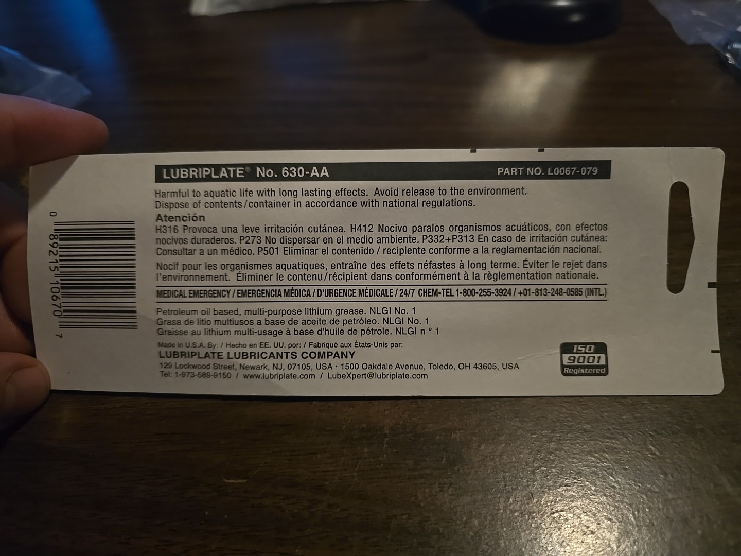 Lubriplate 630-AA L0067-079 Lithium Grease