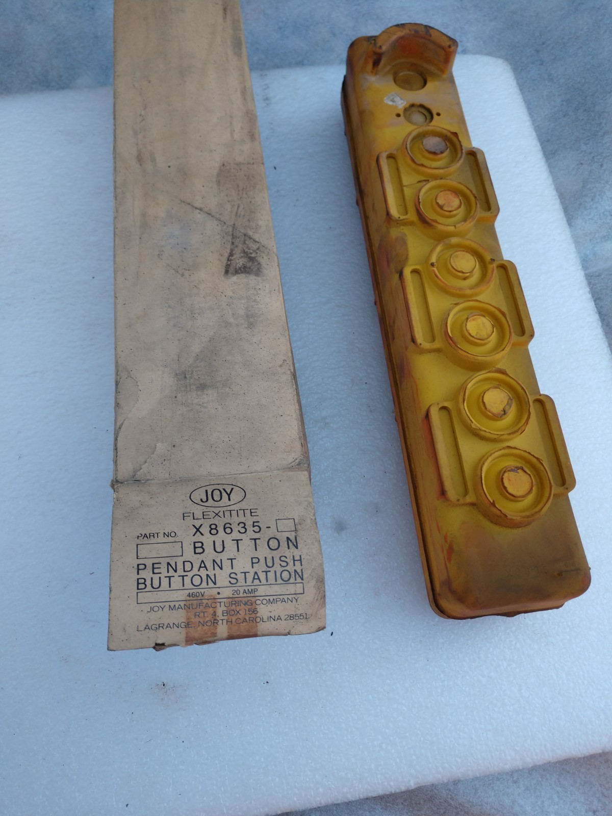 Joy Flexitite X8635 6 button crane control pendant BRAND NEW NOS