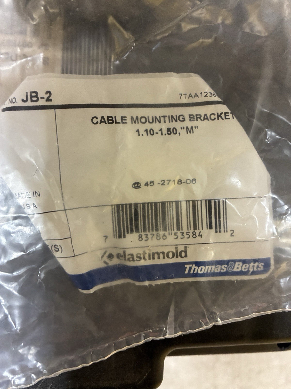 Cable support Bracket Elastimold JB-2 1.1 – 1.5 Diameter Thomas Betts
