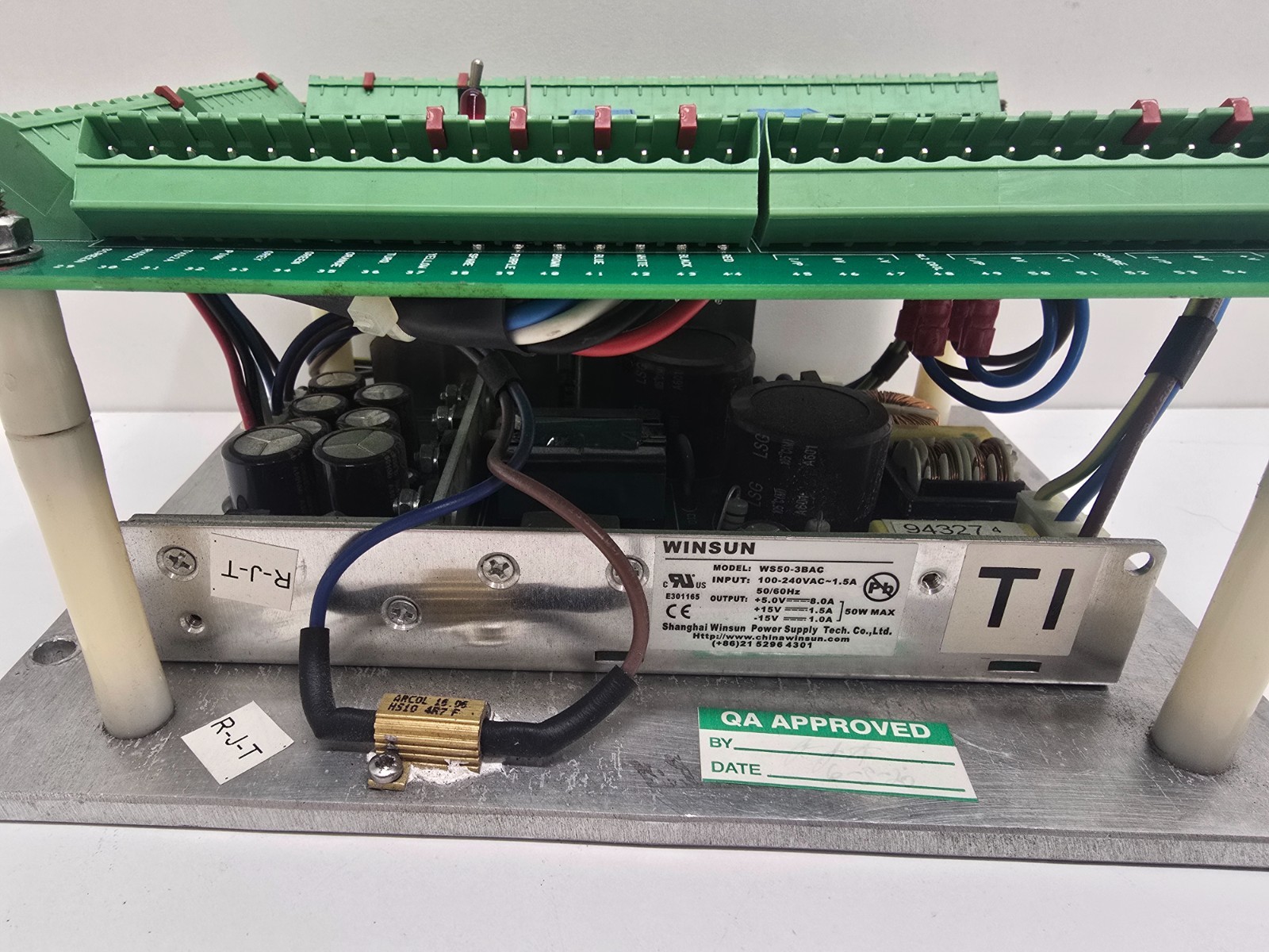 GOOD USED! WINSUN 100-240VAC POWER SUPPLY W/ SAFELINE 3800-036 WS50-3BAC