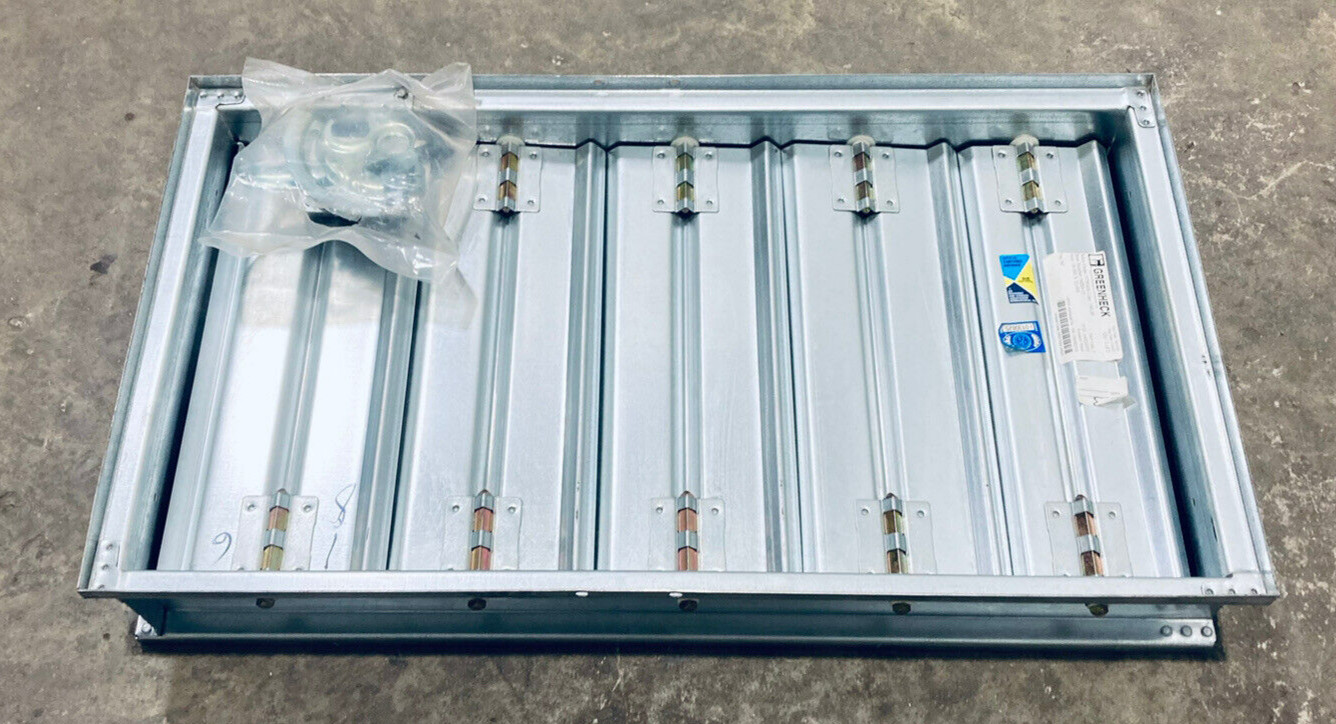 UNUSED GREENHECK MBD-15 GALVANIZED MANUAL BALANCING DAMPER 18″X32″ MULTI-BLADE