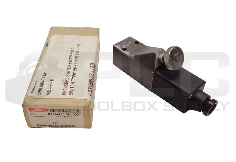 SUCO 0159-43114-1-001 MECHANICAL PRESSURE SWITCH 5.0-50.0BAR 250V 2A