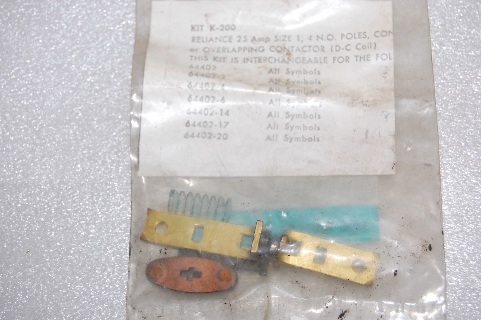 MCGRAW EDISON 20-038000 CONTACT SET