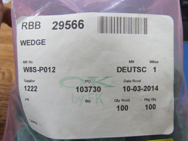 DEUTSCH W8S-P012 Qty of 86 per Lot Connector Wedgelock For DT Series Plugs