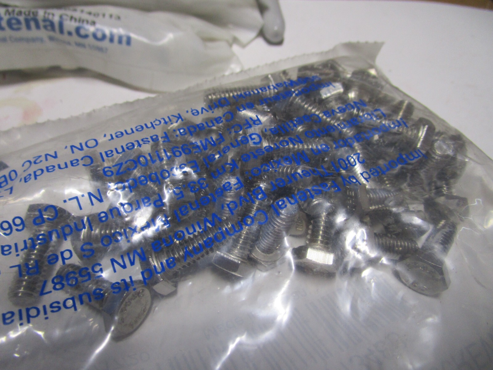 1/4″-20 x 3/4″ ASTM F593 18-8 Stainless Steel Hex Cap Screw QTY 50