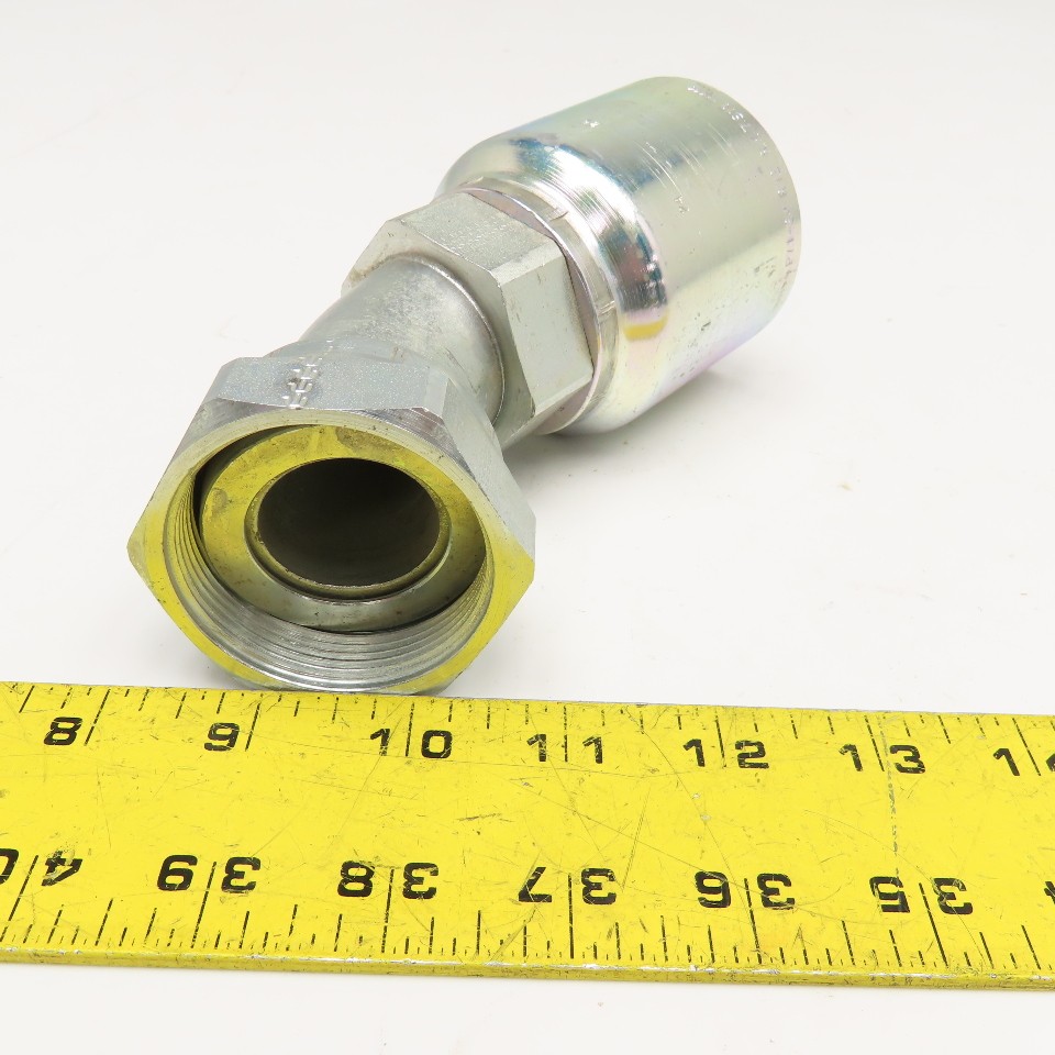 Parker 1-1/2″ (-24) Female ORFS Seal-Lok x 1-1/2″ Crimp Style Elbow 45°