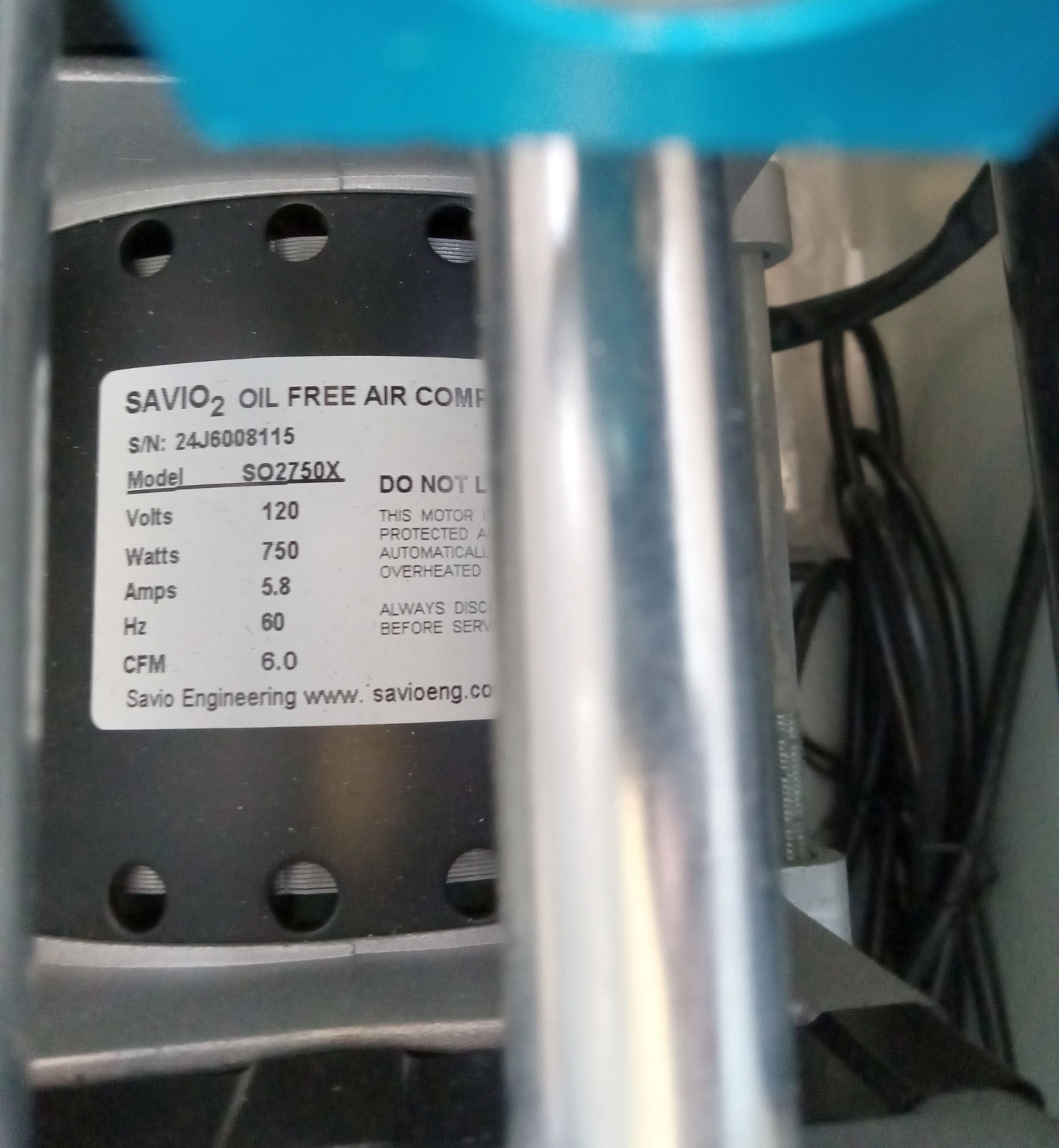 1 NEW SAVIOS SO2750 1 HP AIR COMPRESSOR WITH ENCLOSURE NNB ***MAKE OFFER***