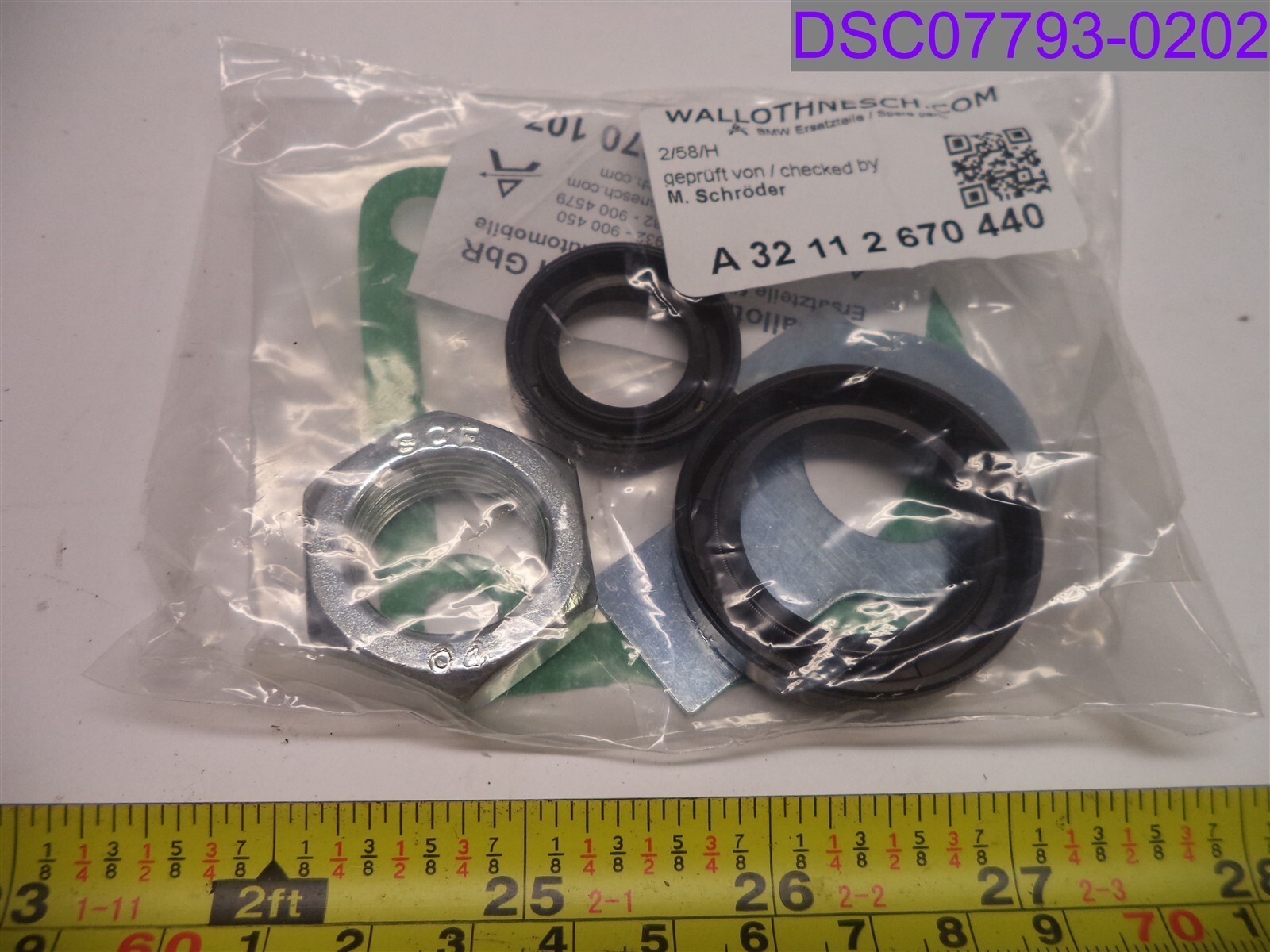 Wallothnesch BMW Gasket Set for Steering Box P/N A 32112670440