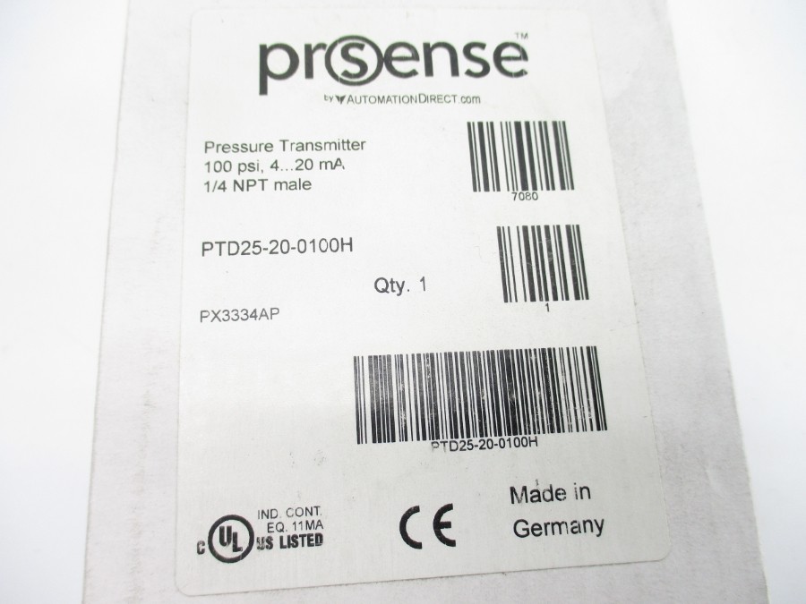 PROSENSE PTD25-20-0100H 9.6-32VDC 100PSI NSMP