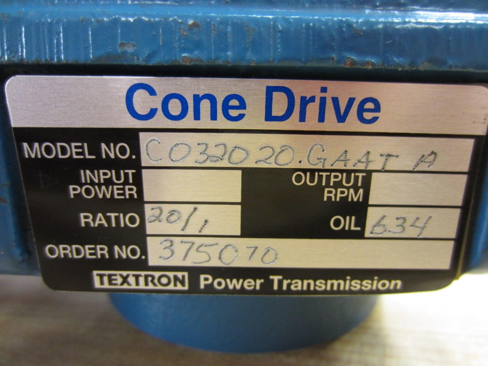 Textron C032020.GAAT A Cone Drive C032020GAATA