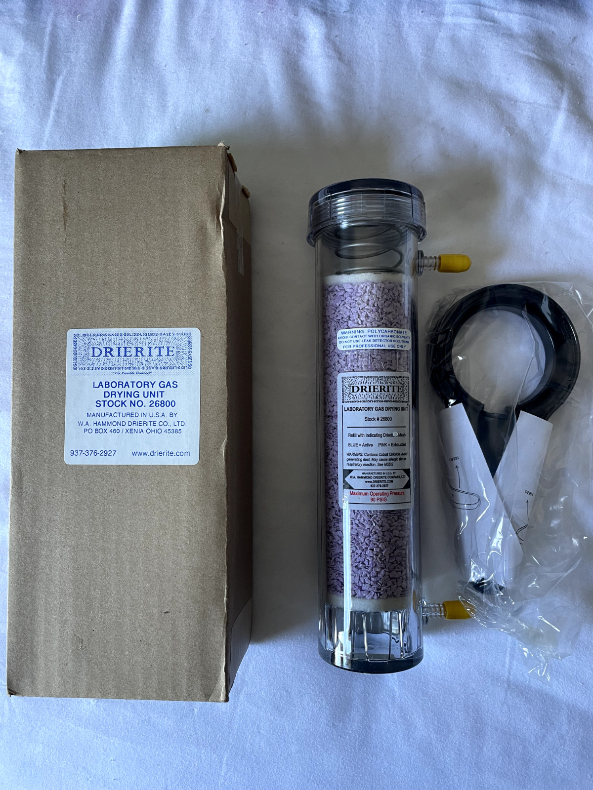 2 W.A Hammond Drierite Laboratory Gas Drying Unit 26800 200L/h 90psi