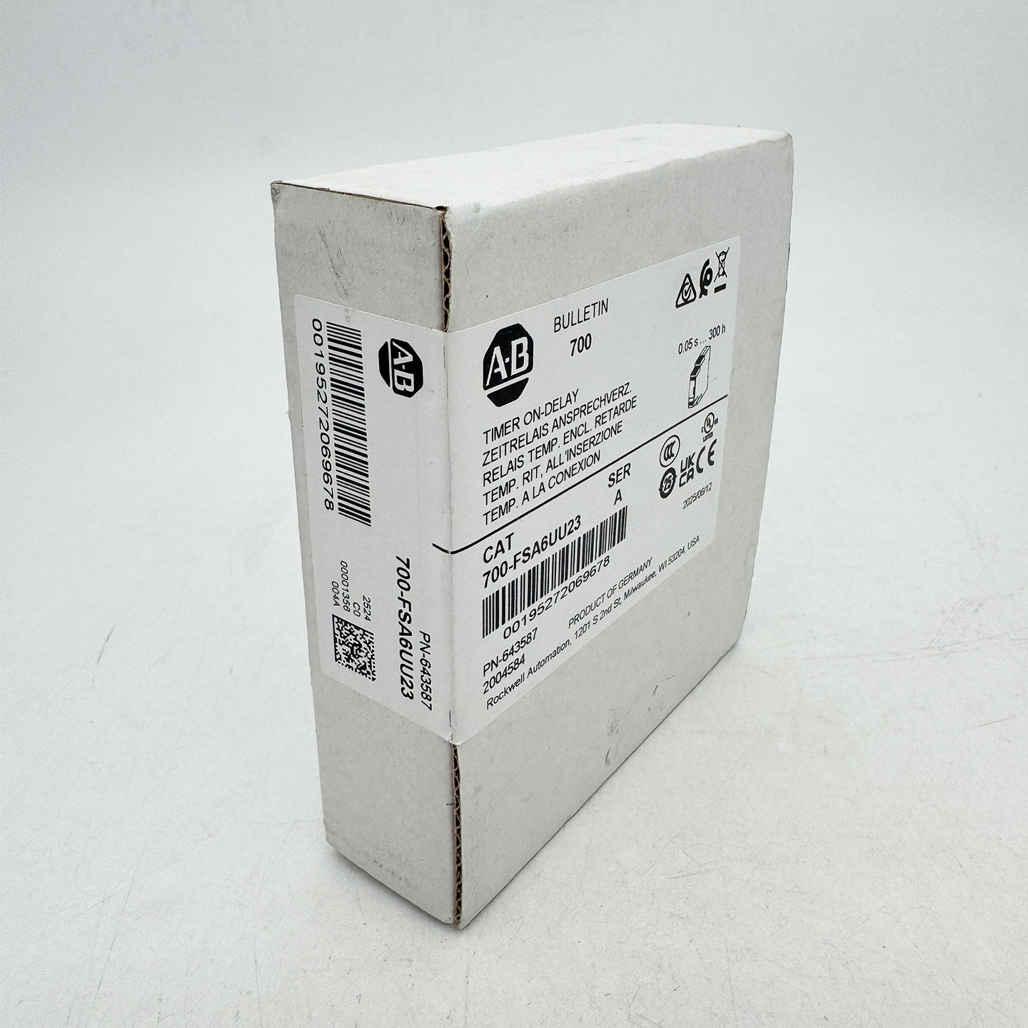 700-FSA6UU23 DIN Rail Mount Timing Relay, 22.5mm New Original 700FSA6UU23