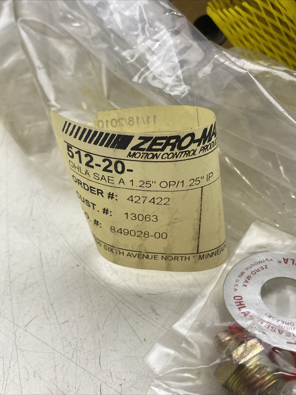 512-20 OHLA SAE A 1.25” OP/1.25” IP Zero-Max Overhung Load Adapter