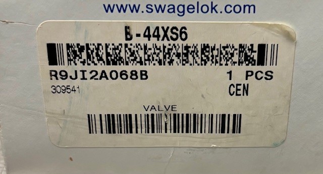Swagelok B-44xS6 Valve