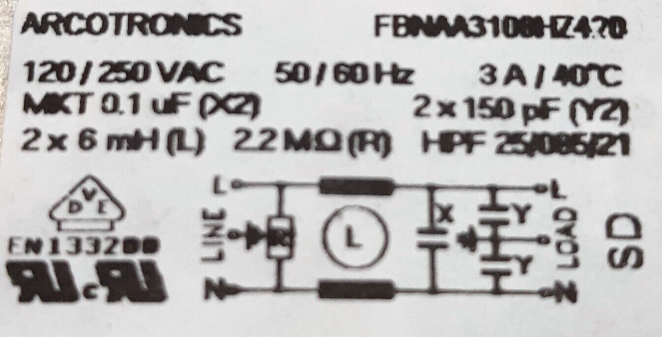 Arcotronics FBNAA3100HZ420 Suppression Filter – Lot of 5
