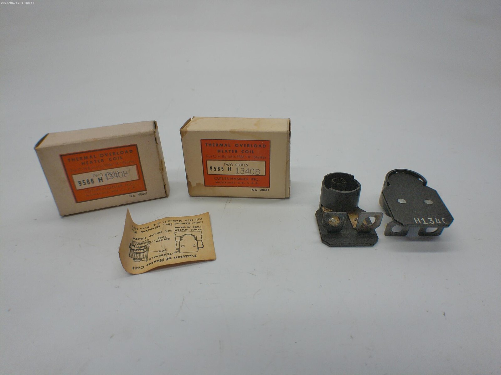 CUTLER HAMMER 9586H1340B HEATER LOT OF 2 PKG OF 2 NSMP