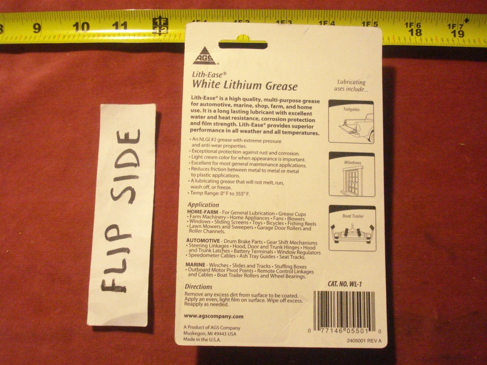 (0013.) White Lithium Grease 1.25 oz Squeeze Tube