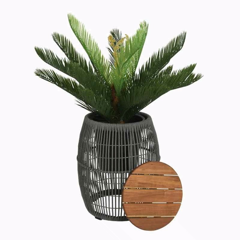 Seville Acacia Wood Side Table Solid Wood Rustic Accent End Table Natural Finish