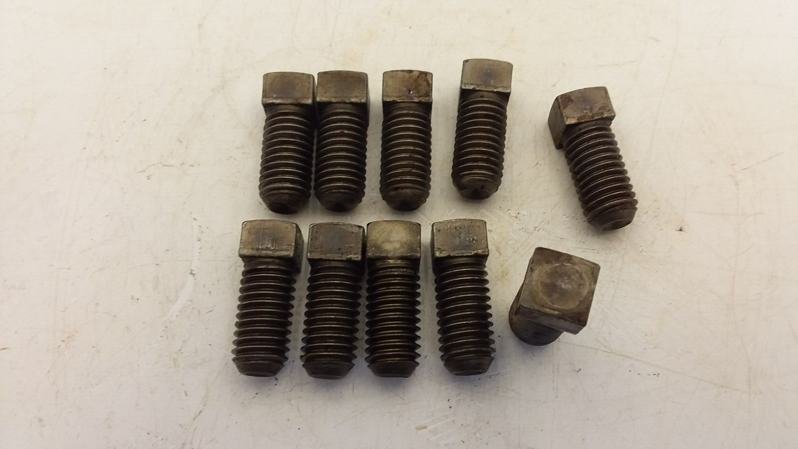 AAB 27379-08 SET SCREW SQUARE HEAD .5-13X1 W/JAM NUTS .5-13 HEX HEAD LOT OF 10