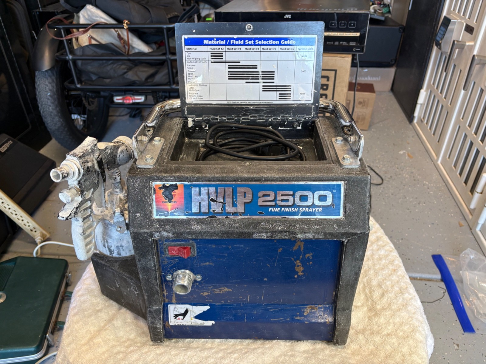GRACO Finish Pro HVLP 2500 Paint Sprayer with hose and sprayer. Free shipping.