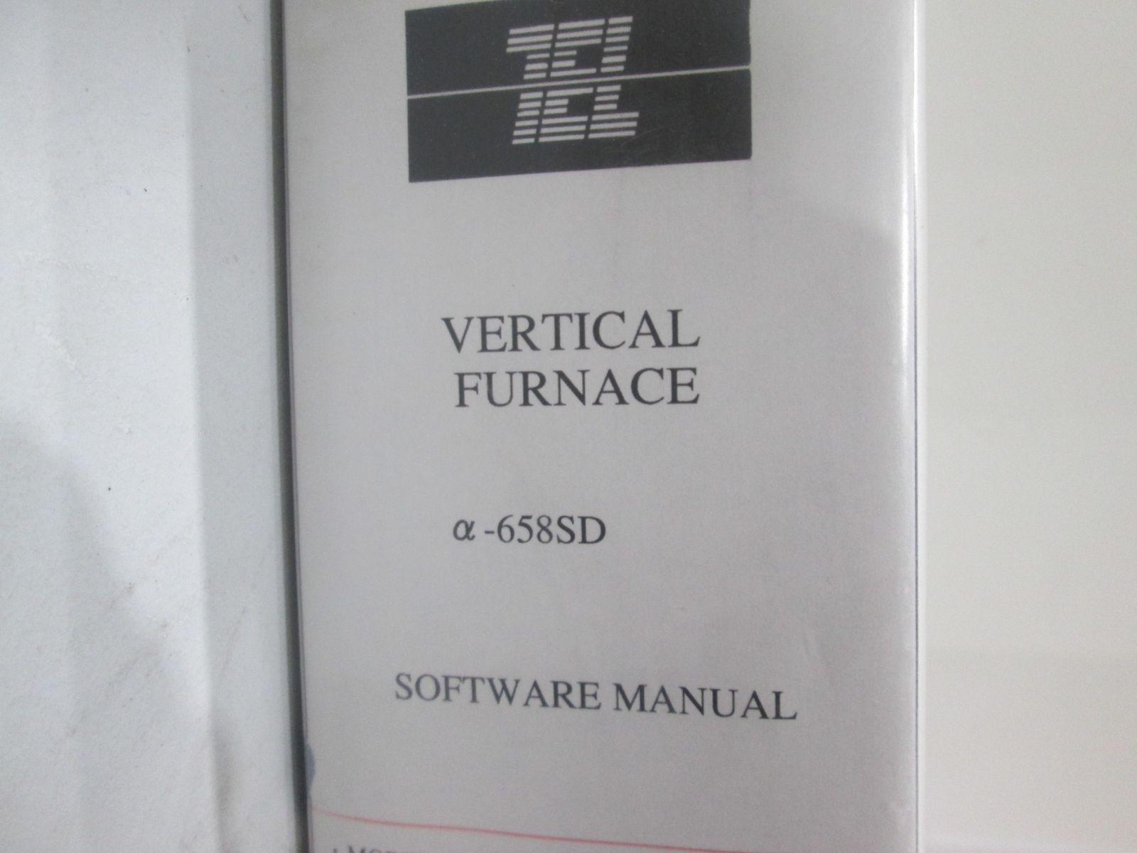 TEL Tokyo, Vertical Furnace, a-658SD, Software Manual, Used