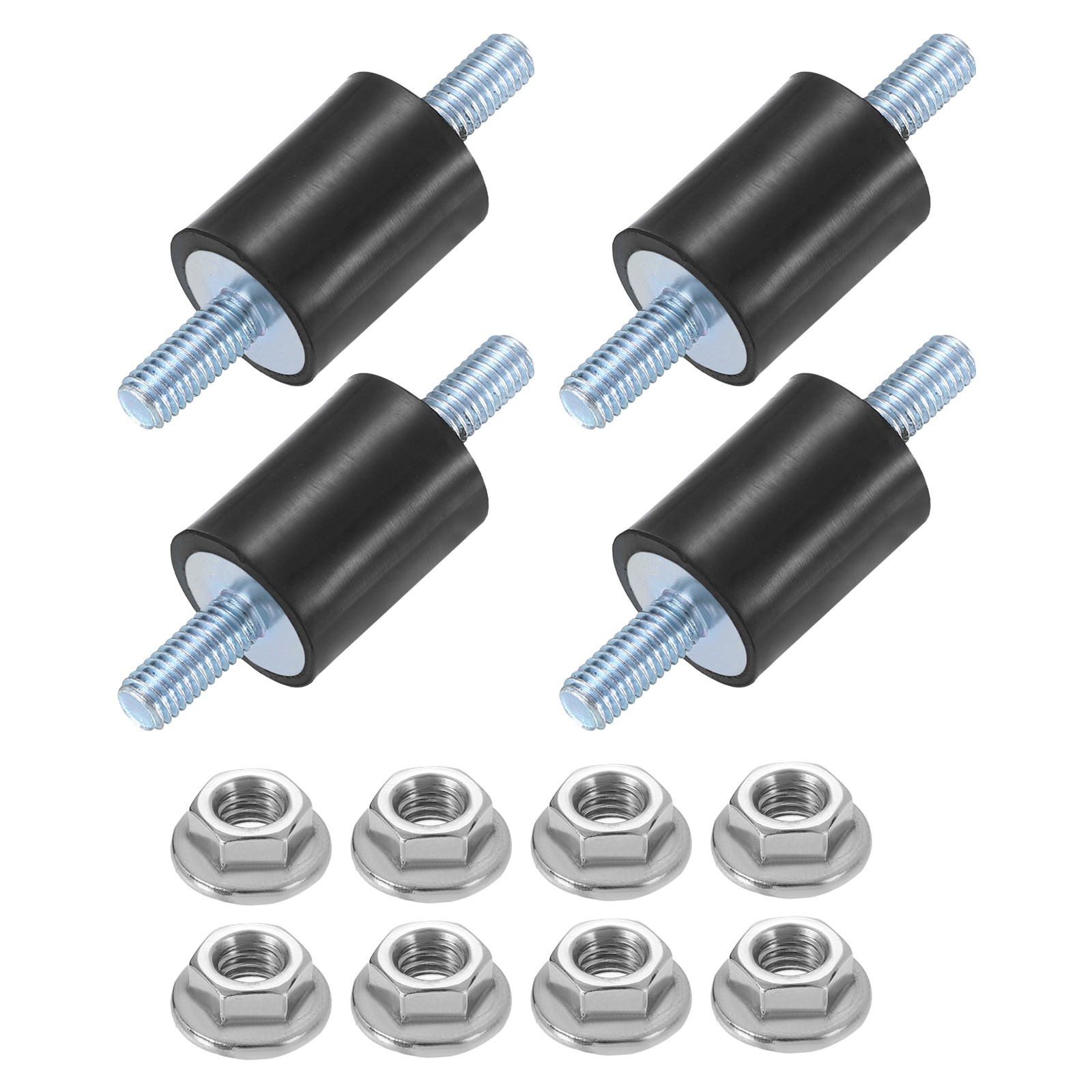 4Pcs M5 x 12mm Rubber Mounts, 20 x 15mm Rubber Vibration Isolator with Nuts