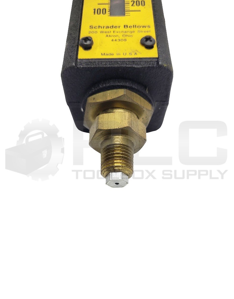 NEW SCHRADER BELLOWS 500-100 HYHDRAULIC GAUGE VERT SCALE