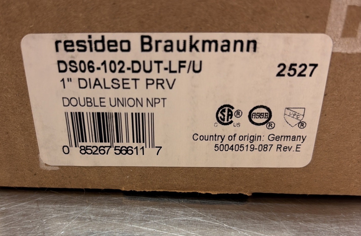 Resideo Braukmann 1″ Dialset PRV Double Union NPT DS06-102-DUT-LF/U