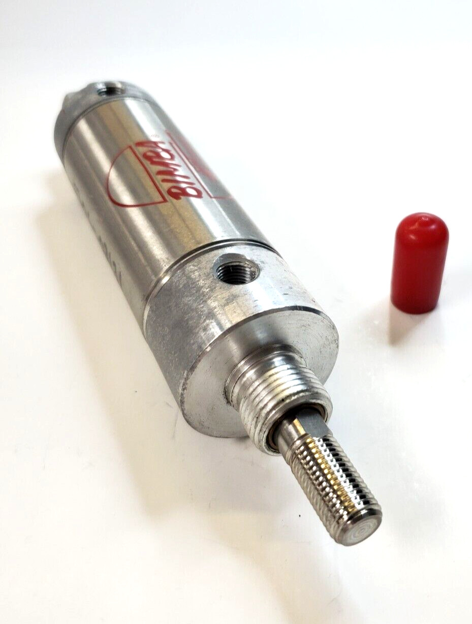 BIMBA PNEUMATIC CYLINDER 121-P 1″ STROKE 1-1/4″ BORE 7/16-20 THREADED ROD