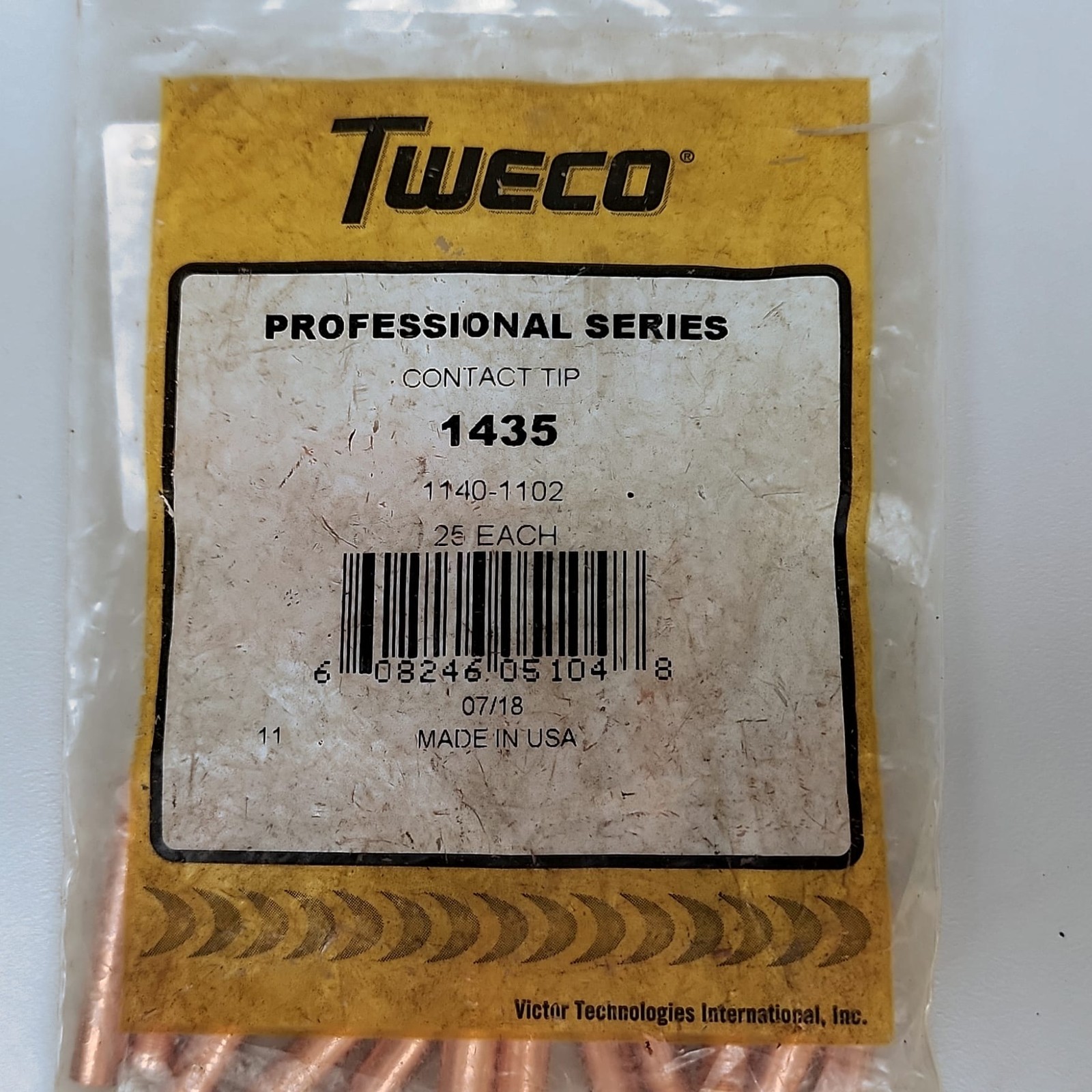 Tweco 1435/1140-1102 Pro Series MIG Welding Contact Tips 25-Pack NEW USA 🔧