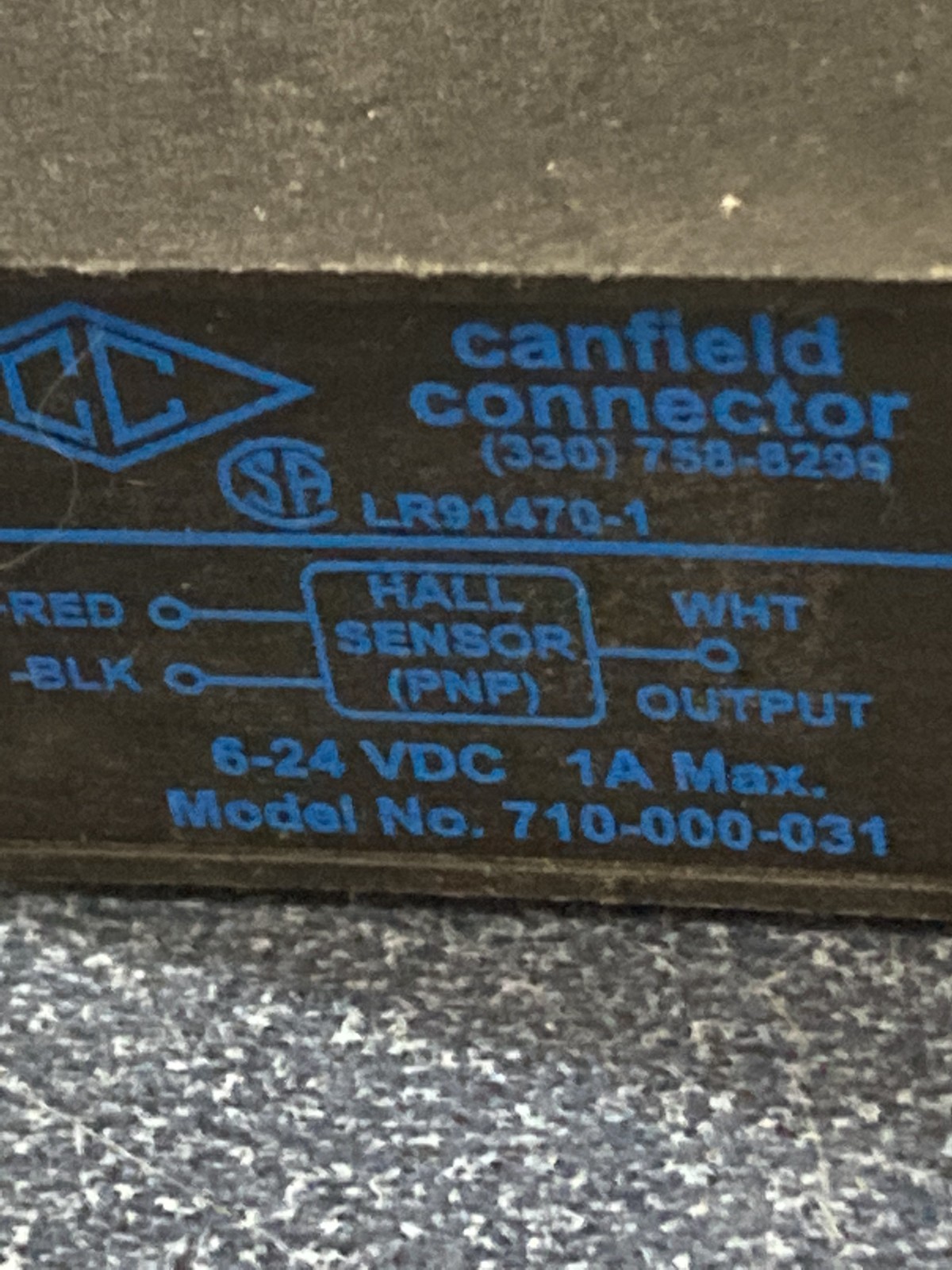 CANFIELD CONNECTOR 710-000-031 6-24VDC 1A MAX PNP