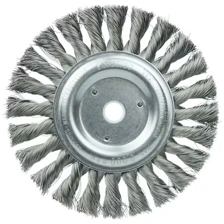 Weiler 8085 Standard Twist Knot Wire Wheel 6 Inches .014 Steel Fill 9,000 RPM