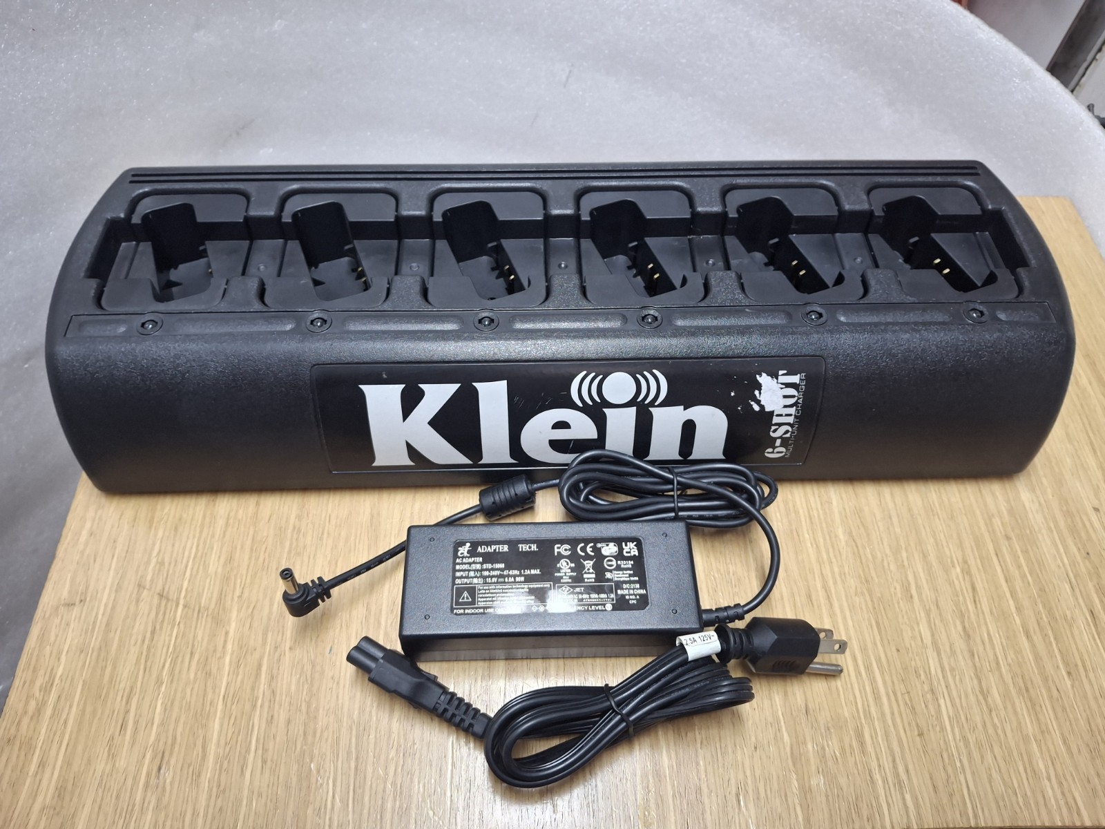 Klein 6 Shot Multi Unit Charger 6 Bay 6-Shot-Slim G2 With Genuine Power Adapter
