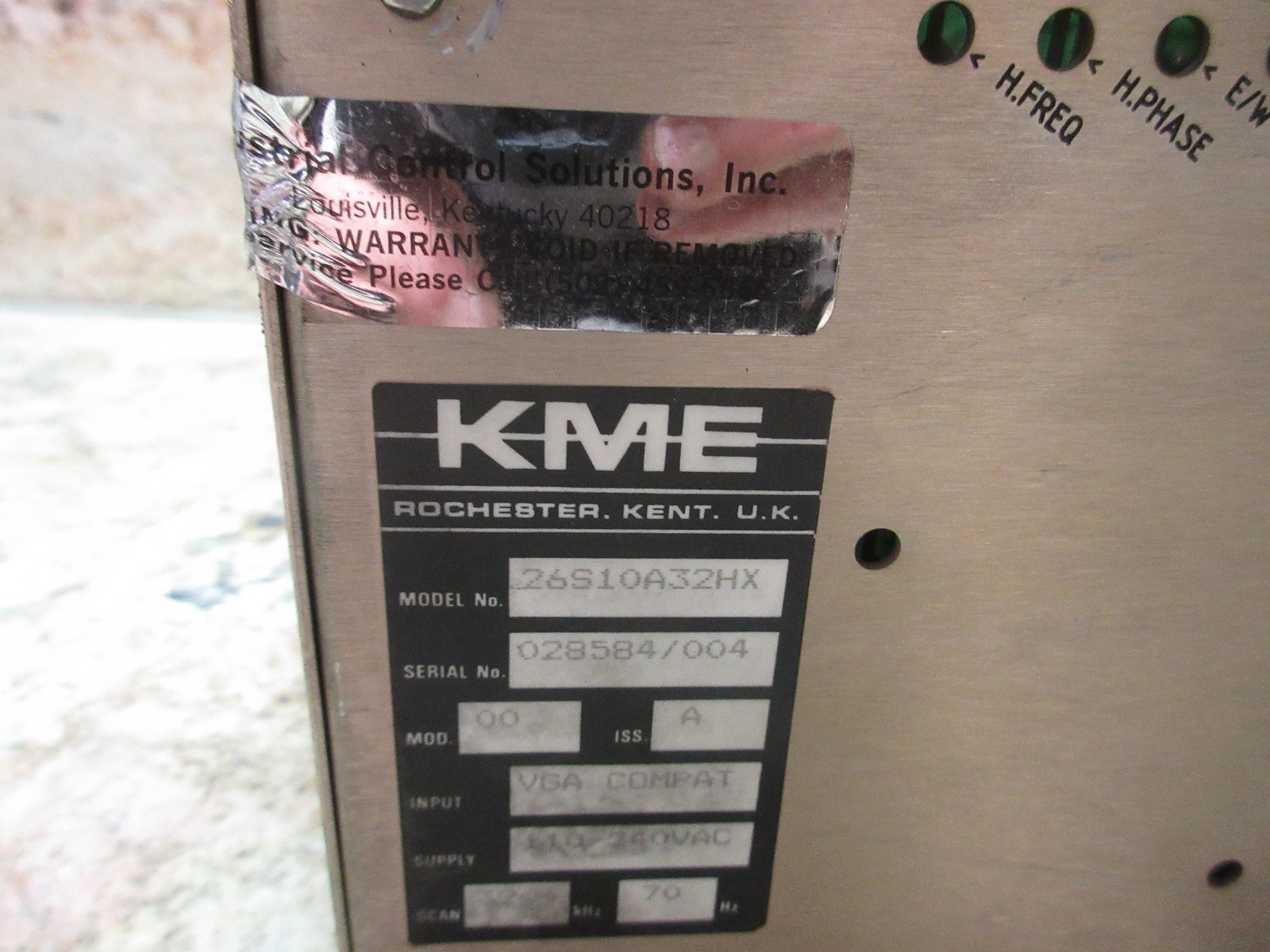 KME 26S10A32HX MILACRON ACRAMATIC 500 OPERATOR INTERFACE & DISPLAY MONITOR WRNTY