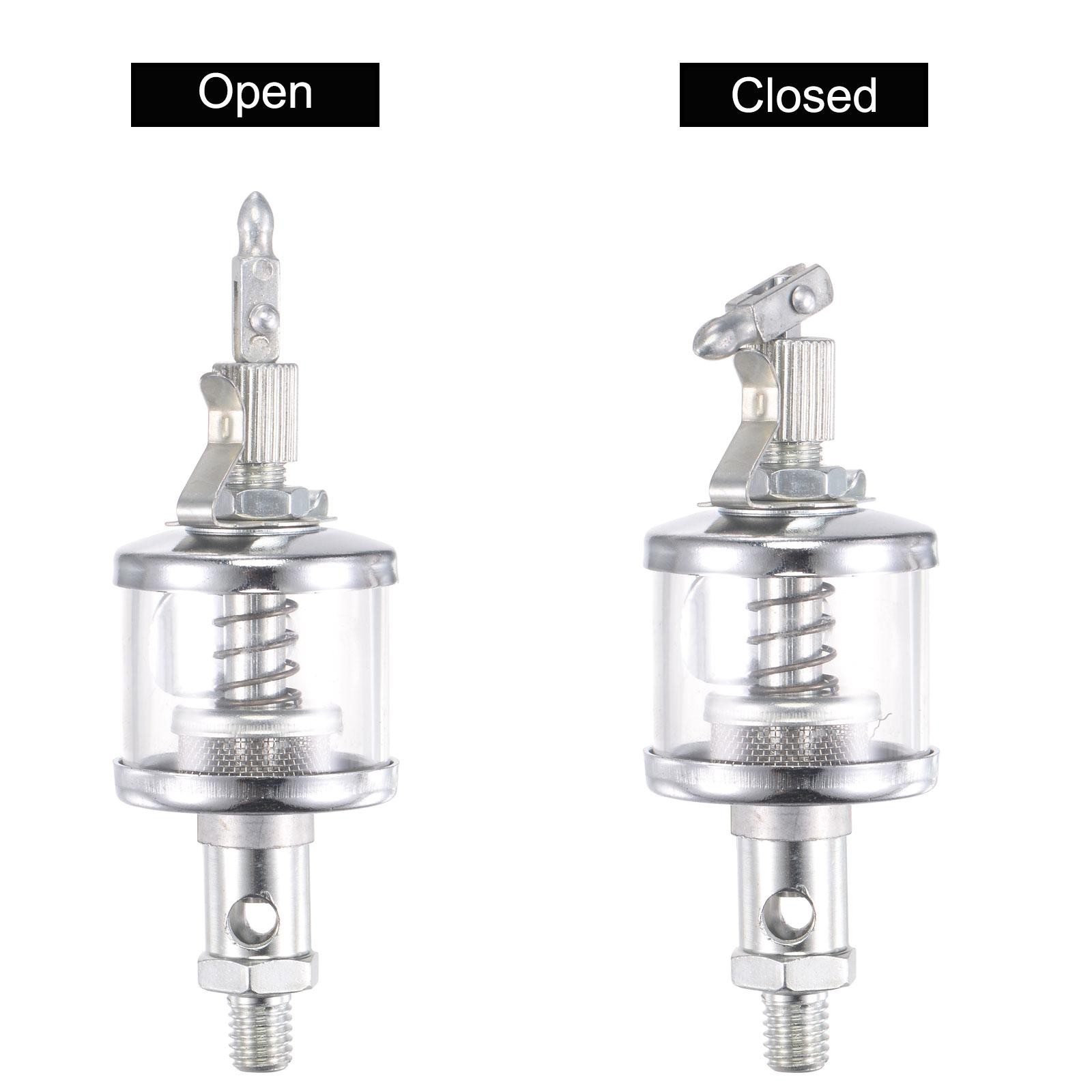 Needle Valve Type Oil Cup M8x1.25 Thread 16ml Sight Gravity Drip Feed Oiler