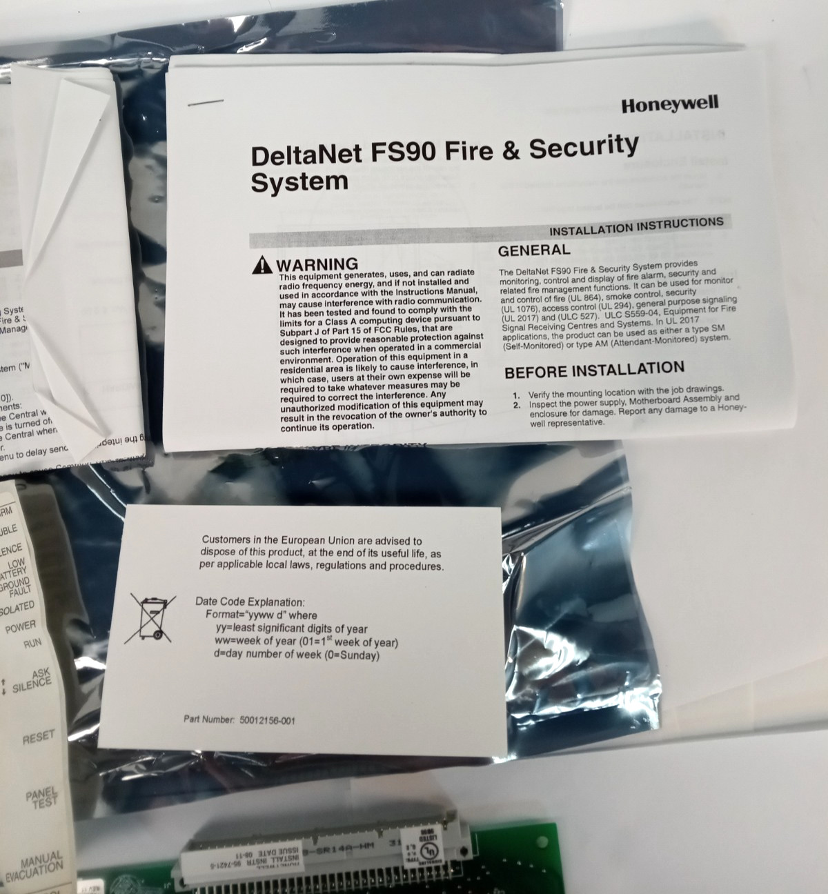Honeywell 14505104-005/U Deltanet FS90 Fire & Security Operating System Control