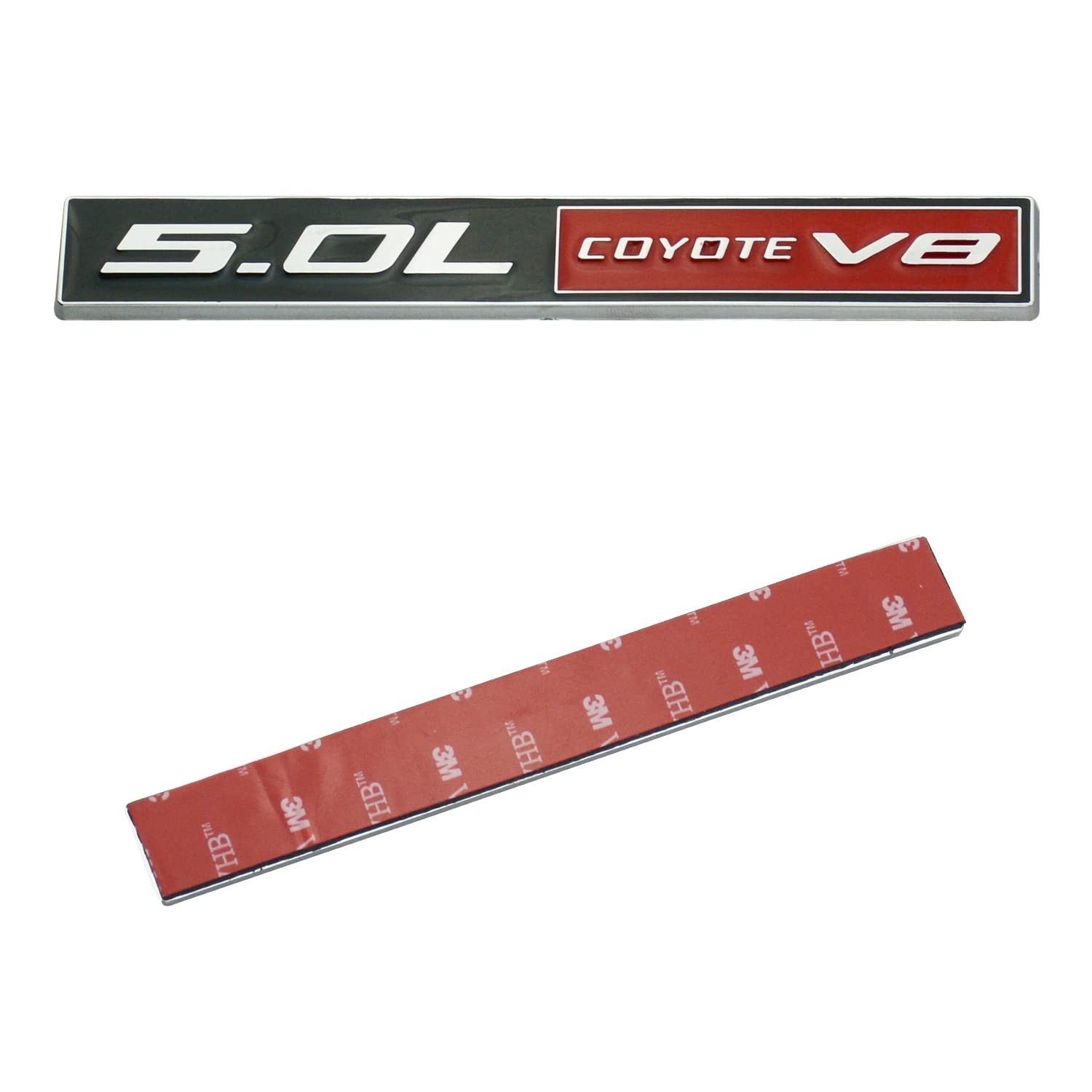 2Pc 5.0L Coyote V8 Emblems 3D Adhesive Badge V8 Engine Trim Fender Hook Trunk…