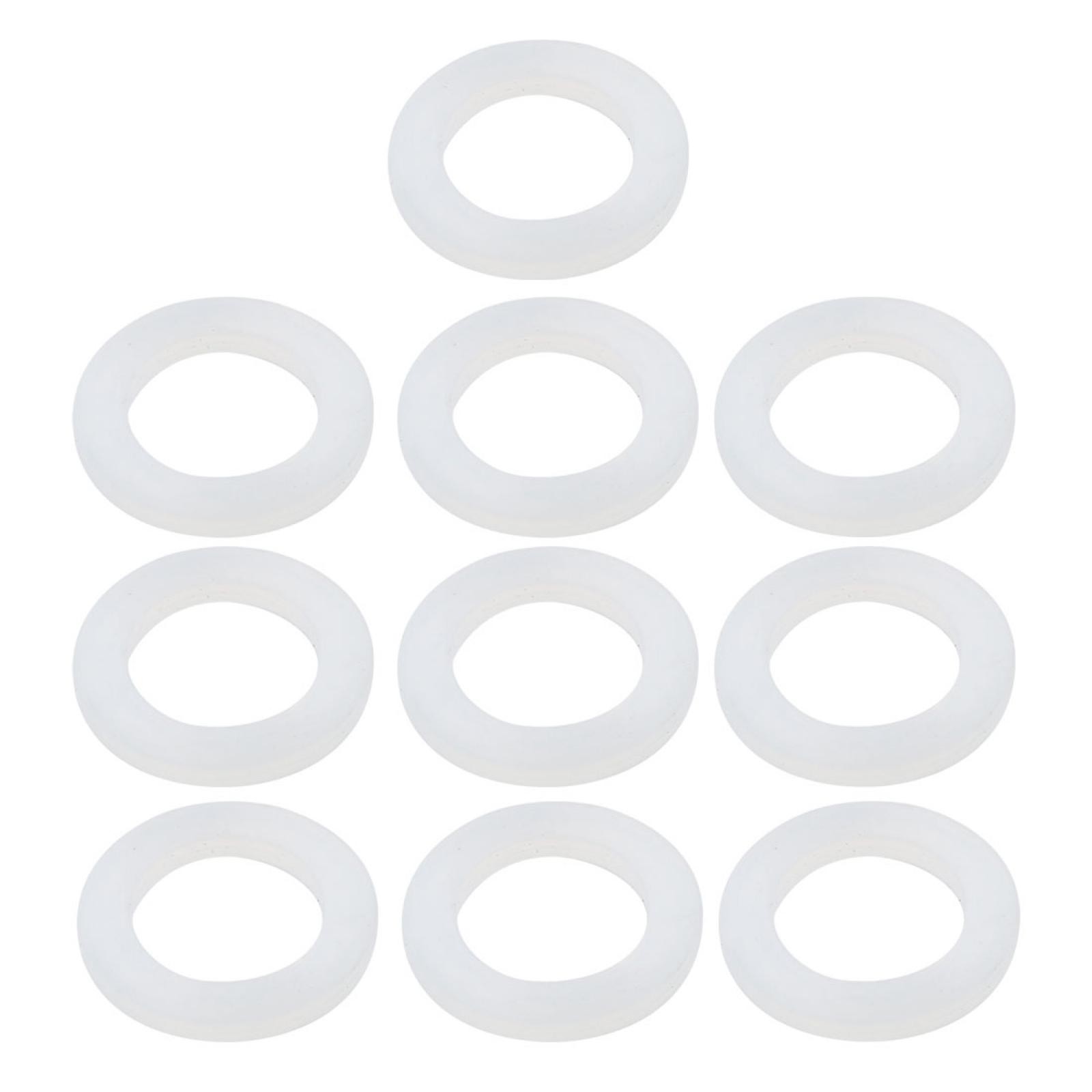 10pcs White Silicone Round Flat Washer Assortment Size 19x31x3mm Flat Washer